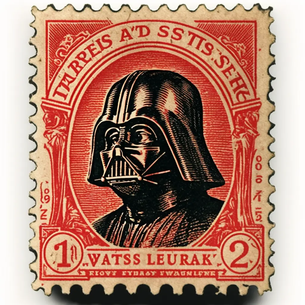 vintage United States Postage Stamp, 2 cent stamp, Dark Vader, red ink, line engraving, intaglio